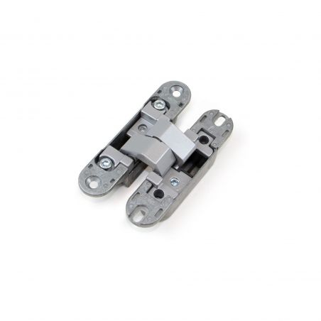 Lot de 2 charnières à boîtier pour portes de passage, charge 40kg, ouverture à 180 degrés, Gris Lot de 2 charnières à boîtier pour portes de passage, charge 40kg, ouverture à 180 degrés, Gris