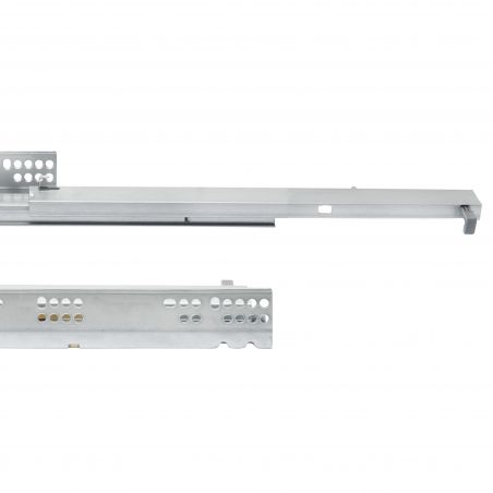 Jeu de coulisses invisibles Silver, sortie totale, Soft-close, profondeur 300mm, Zingué Jeu de coulisses invisibles Silver, sortie totale, Soft-close, profondeur 300mm, Zingué