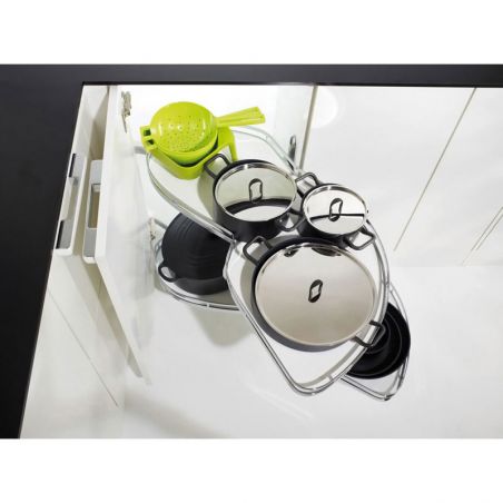 Ferrure Lemans II Arena Classic Blanc Sens Droit avec amortisseur pour porte de 400 mm Ferrure Lemans II Arena Classic Blanc Sens Droit avec amortisseur pour porte de 400 mm