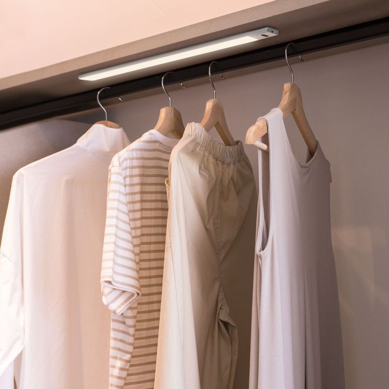 Luminaire LED Kaus rechargeable par usb avec switch, L 400 mm, Anodisé mat