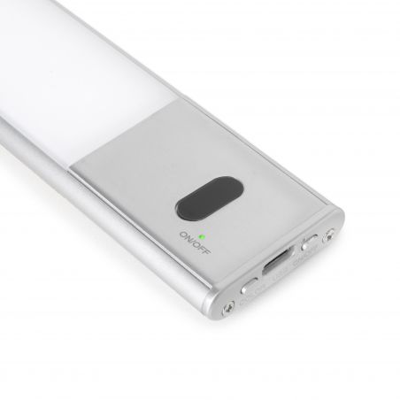 Luminaire LED Kaus rechargeable par usb avec switch, L 400 mm, Anodisé mat Luminaire LED Kaus rechargeable par usb avec switch, L 400 mm, Anodisé mat