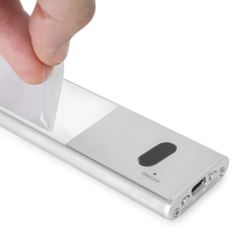 Luminaire LED Kaus rechargeable par usb avec switch, L 400 mm, Anodisé mat