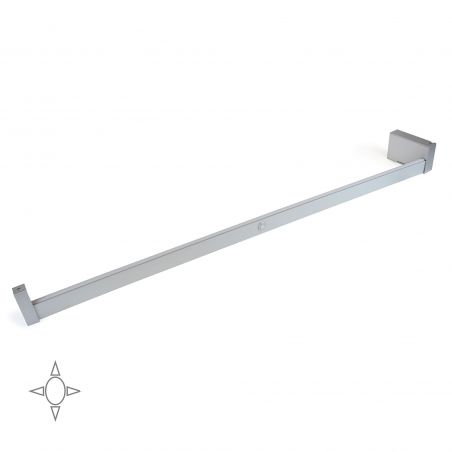 Barre de penderie Castor avec lumière LED, batterie amovible et détecteur de mouvement, 1.158 mm, Anodisé mat Barre de penderie Castor avec lumière LED, batterie amovible et détecteur de mouvement, 1.158 mm, Anodisé mat