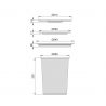 Poubelle encastrable Recycle pour plan de travail, 5 litres, Acier inoxydable Poubelle encastrable Recycle pour plan de travail, 5 litres, Acier inoxydable