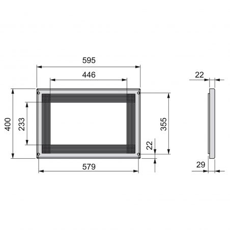 Cadre micro-ondes pour caisson de 600 mm, Nickel satiné Cadre micro-ondes pour caisson de 600 mm, Nickel satiné