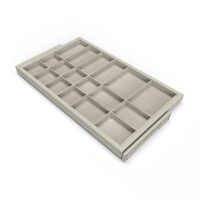 Kit de tiroir d'organisation avec amortisseur pour caisson de 800 mm, Gris
