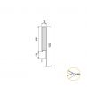 Tiroir Concept 30 kg hauteur 105 mm, profondeur 500 mm, Blanc Tiroir Concept 30 kg hauteur 105 mm, profondeur 500 mm, Blanc