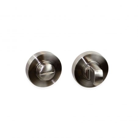 Lot de 5 condamnations rosace ronde pour portes intérieures, diamètre 35mm, Nickel satiné Lot de 5 condamnations rosace ronde pour portes intérieures, diamètre 35mm, Nickel satiné