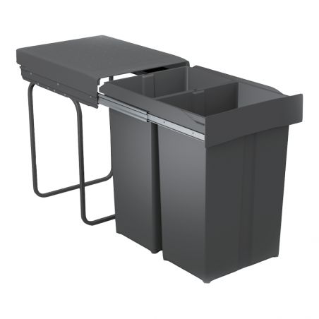 Poubelle coulissante 58L 2 bacs Poubelle coulissante 58L 2 bacs