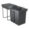 Poubelle coulissante 58L 2 bacs Poubelle coulissante 58L 2 bacs