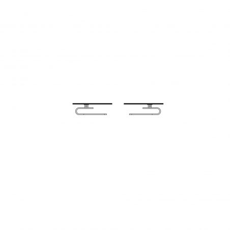 Porte-pantalons extractible pour montage côté Gauche, Aluminium Porte-pantalons extractible pour montage côté Gauche, Aluminium