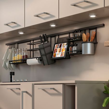 Étagère pour pots à épices Titane, Gris anthracite Étagère pour pots à épices Titane, Gris anthracite