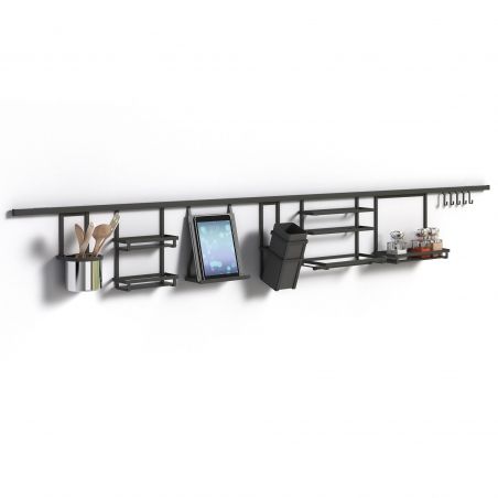 Étagère pour pots à épices Titane, Gris anthracite Étagère pour pots à épices Titane, Gris anthracite