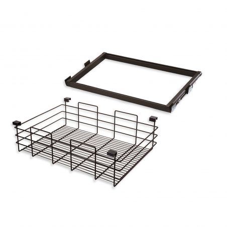 Kit panier en fil avec cadre coulissant pour caisson de 800 mm, Moka Kit panier en fil avec cadre coulissant pour caisson de 800 mm, Moka