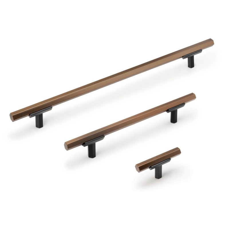 Lot de 5 Poignées Riad, L 232 mm, entraxe 192 mm, Bronze