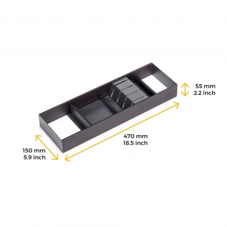 Porte-couteaux Orderbox, 150x470 mm, Gris anthracite Porte-couteaux Orderbox, 150x470 mm, Gris anthracite
