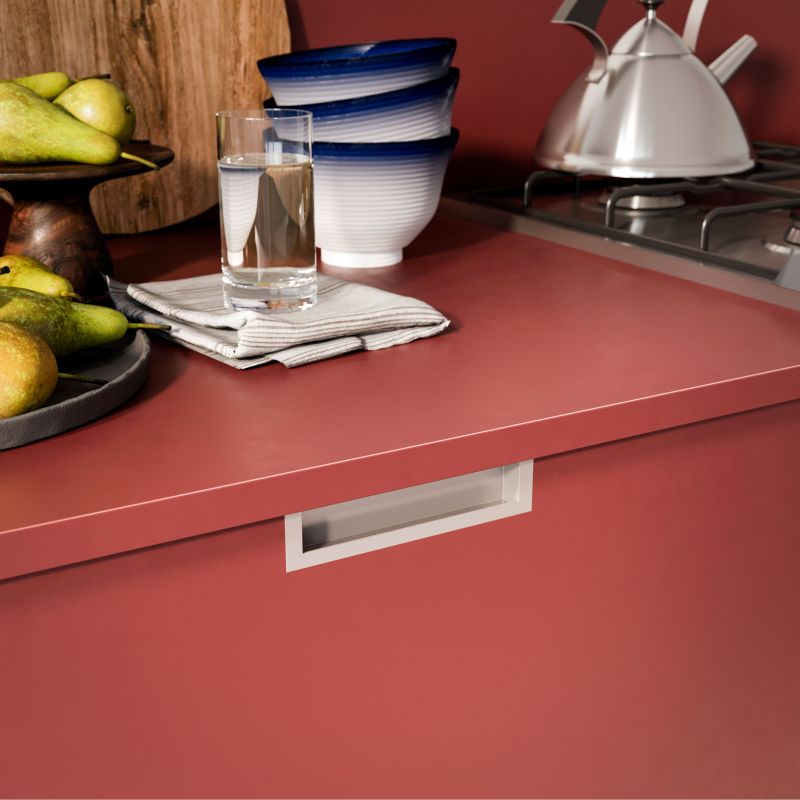 Lot de 10 Poignées Modena, L 137 mm, entraxe 128 mm, Aluminium