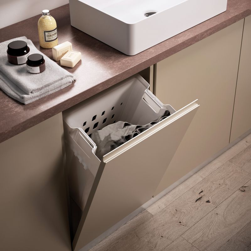 Panier à linge Laundry pour caisson de 450 mm, Blanc