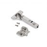 Lot de 20 charnières X92, ouverture 105°, avec amortisseur et compléments de montage mixtes, D 5x9.5mm, Hauteur 0, Nickelé Lot de 20 charnières X92, ouverture 105°, avec amortisseur et compléments de montage mixtes, D 5x9.5mm, Hauteur 0, Nickelé