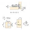 Lot de 20 charnières X92, ouverture 105°, avec amortisseur et compléments de montage mixtes, D 5x9.5mm, Hauteur 0, Nickelé Lot de 20 charnières X92, ouverture 105°, avec amortisseur et compléments de montage mixtes, D 5x9.5mm, Hauteur 0, Nickelé