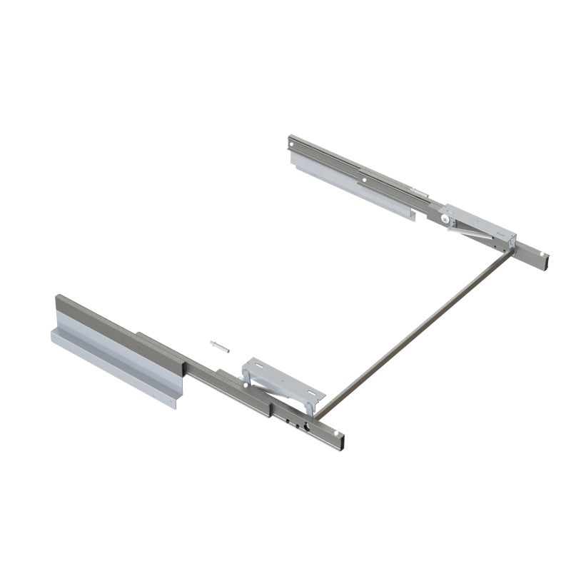 Coulisses pour table à rallonge et relevable Oplà Folding+39 M120, Inox brossé