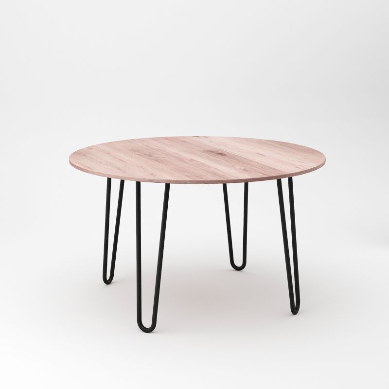 Lot de 4 pieds Hairpin 2 barres pour table, hauteur 400 mm, Noir