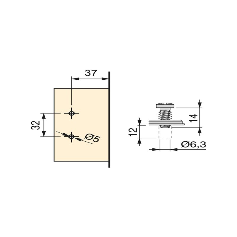 Lot de 20 charnières X91 coudées pour montage rentrant avec fermetures souples Euro et suppléments, Hauteur 0, Nickelé