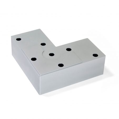 Lot de 20 pieds pour meubles Alumix 8, hauteur 24 mm, Aluminium Lot de 20 pieds pour meubles Alumix 8, hauteur 24 mm, Aluminium