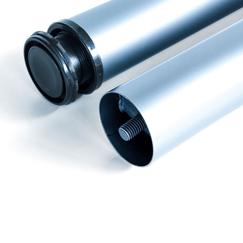 Lot de 4 pieds pour table, hauteur 830 - 850 mm, Ø 60 mm, Aluminium