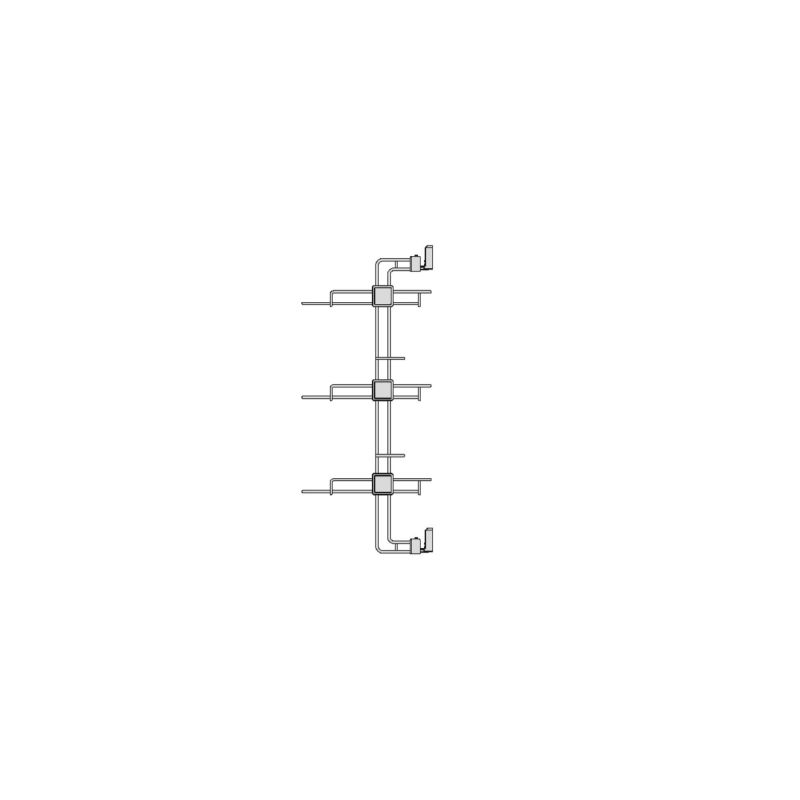 Porte-chaussures latéral coulissant Hack pour placards et dressing, Noir, Sens Droit