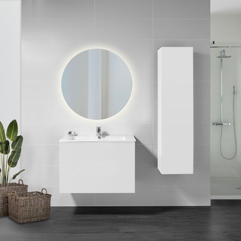 Miroir Cassiopeia avec éclairage décoratif à LED, diamètre 60 cm, AC 230V 50Hz, 20 W + 12 W