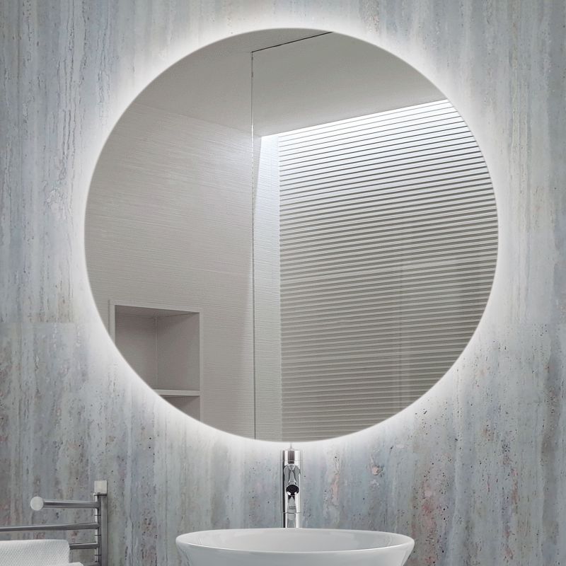 Miroir Cassiopeia avec éclairage décoratif à LED, diamètre 60 cm, AC 230V 50Hz, 20 W + 12 W