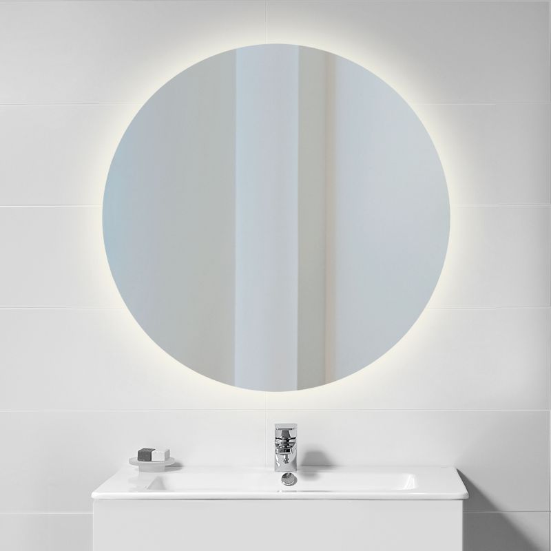 Miroir Cassiopeia avec éclairage décoratif à LED, diamètre 60 cm, AC 230V 50Hz, 20 W + 12 W