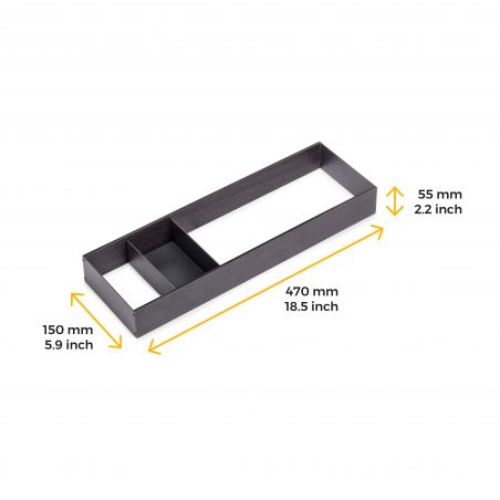 Organisateur Orderbox pour tiroir, 150x470 mm, Gris anthracite Organisateur Orderbox pour tiroir, 150x470 mm, Gris anthracite