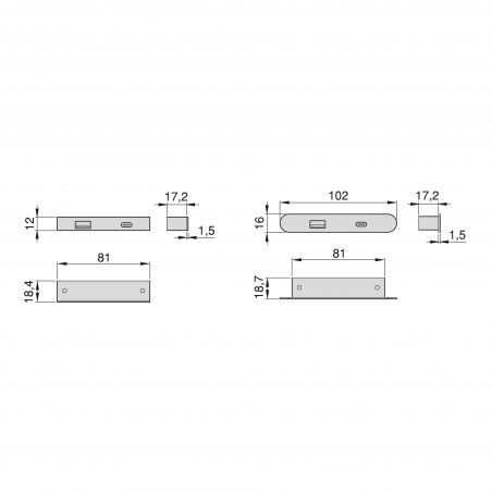 Connecteur USB A+C Linky (81x12mm), 5V DC 2A (10W), Noir Connecteur USB A+C Linky (81x12mm), 5V DC 2A (10W), Noir