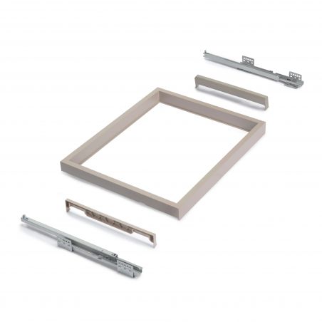 Kit organisateur de tiroir, plateau auxiliaire avec cadre coulissant soft close pour armoire pour meuble de 900mm, Gris Kit organisateur de tiroir, plateau auxiliaire avec cadre coulissant soft close pour armoire pour meuble de 900mm, Gris