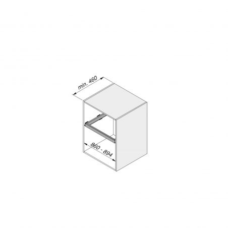 Kit organisateur de tiroir, plateau auxiliaire avec cadre coulissant soft close pour armoire pour meuble de 900mm, Gris Kit organisateur de tiroir, plateau auxiliaire avec cadre coulissant soft close pour armoire pour meuble de 900mm, Gris