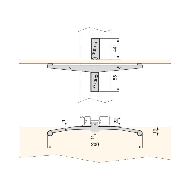Jeu de 5 supports pour étagères en verre, étagères en verre non incluses, Noir