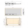 Tiroir Vertex 40 kg hauteur 178 mm, profondeur 500 mm avec panneaux inclus pour caisson de 450 mm, Blanc Tiroir Vertex 40 kg hauteur 178 mm, profondeur 500 mm avec panneaux inclus pour caisson de 450 mm, Blanc
