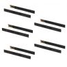 Lot de 5 coulisses roulement à billes, hauteur 45mm, profondeur 600mm, sortie totale, fermeture souple, Noir Lot de 5 coulisses roulement à billes, hauteur 45mm, profondeur 600mm, sortie totale, fermeture souple, Noir