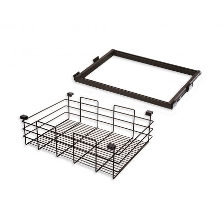 Kit panier en fil avec cadre coulissant pour caisson de 600 mm, Moka Kit panier en fil avec cadre coulissant pour caisson de 600 mm, Moka