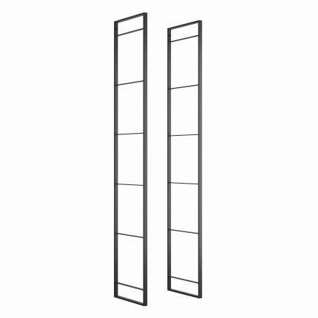 Jeu de 2 structures Lader pour étagère, hauteur 1790mm, Noir