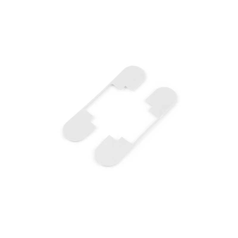 Lot de 2 charnières à boîtier pour portillon, charge 40kg, ouverture à 180 degrés, Blanc