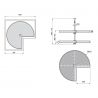 Tourniquet 3/4 Shelvo pour caisson de 900 mm, Gris Tourniquet 3/4 Shelvo pour caisson de 900 mm, Gris