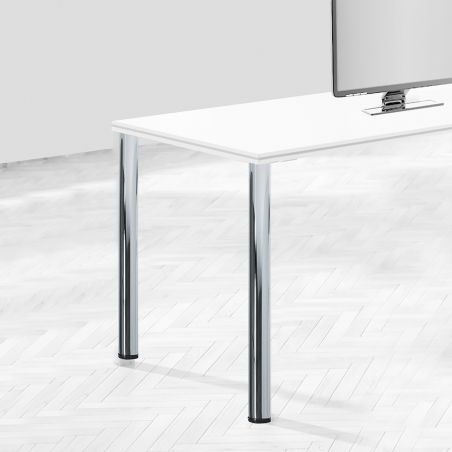 Lot de 4 pieds pour table, hauteur 710 - 730 mm, Ø 60 mm, Chromé Lot de 4 pieds pour table, hauteur 710 - 730 mm, Ø 60 mm, Chromé