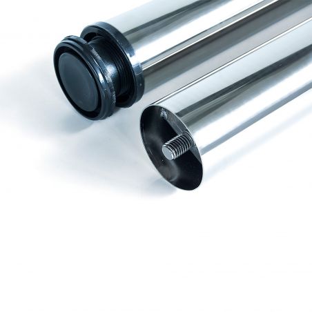 Lot de 4 pieds pour table, hauteur 710 - 730 mm, Ø 60 mm, Chromé Lot de 4 pieds pour table, hauteur 710 - 730 mm, Ø 60 mm, Chromé