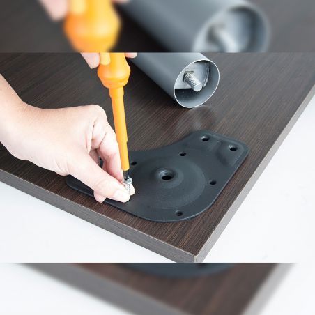 Lot de 4 pieds pour table, hauteur 710 - 730 mm, Ø 60 mm, Chromé Lot de 4 pieds pour table, hauteur 710 - 730 mm, Ø 60 mm, Chromé