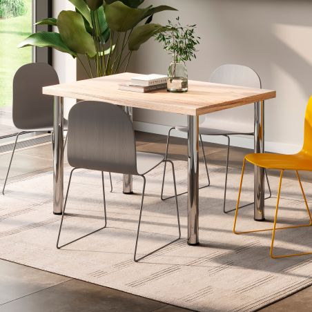 Lot de 4 pieds pour table, hauteur 710 - 730 mm, Ø 60 mm, Chromé Lot de 4 pieds pour table, hauteur 710 - 730 mm, Ø 60 mm, Chromé
