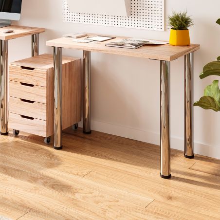 Lot de 4 pieds pour table, hauteur 710 - 730 mm, Ø 60 mm, Chromé Lot de 4 pieds pour table, hauteur 710 - 730 mm, Ø 60 mm, Chromé