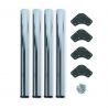 Lot de 4 pieds pour table, hauteur 710 - 730 mm, Ø 60 mm, Chromé Lot de 4 pieds pour table, hauteur 710 - 730 mm, Ø 60 mm, Chromé